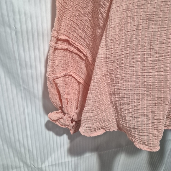 Women's Large Free People Pink Textured Top/ Blouse - Picture 2 of 10